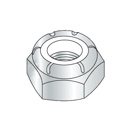 Newport Fasteners Nylon Insert Lock Nut, 1-1/4"-12, Steel, Grade A, Zinc Plated, 10 PK 768562-PR-10